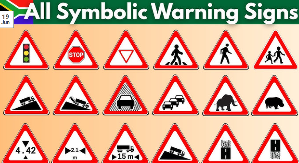 Road signs and learner study material